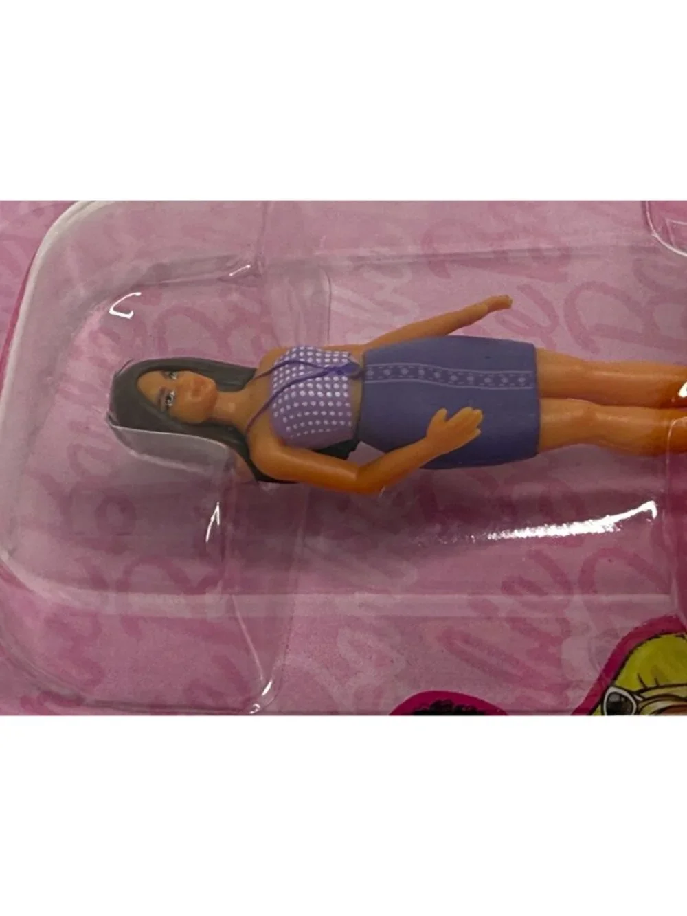 Barbie Mini Figure Purple Dress New